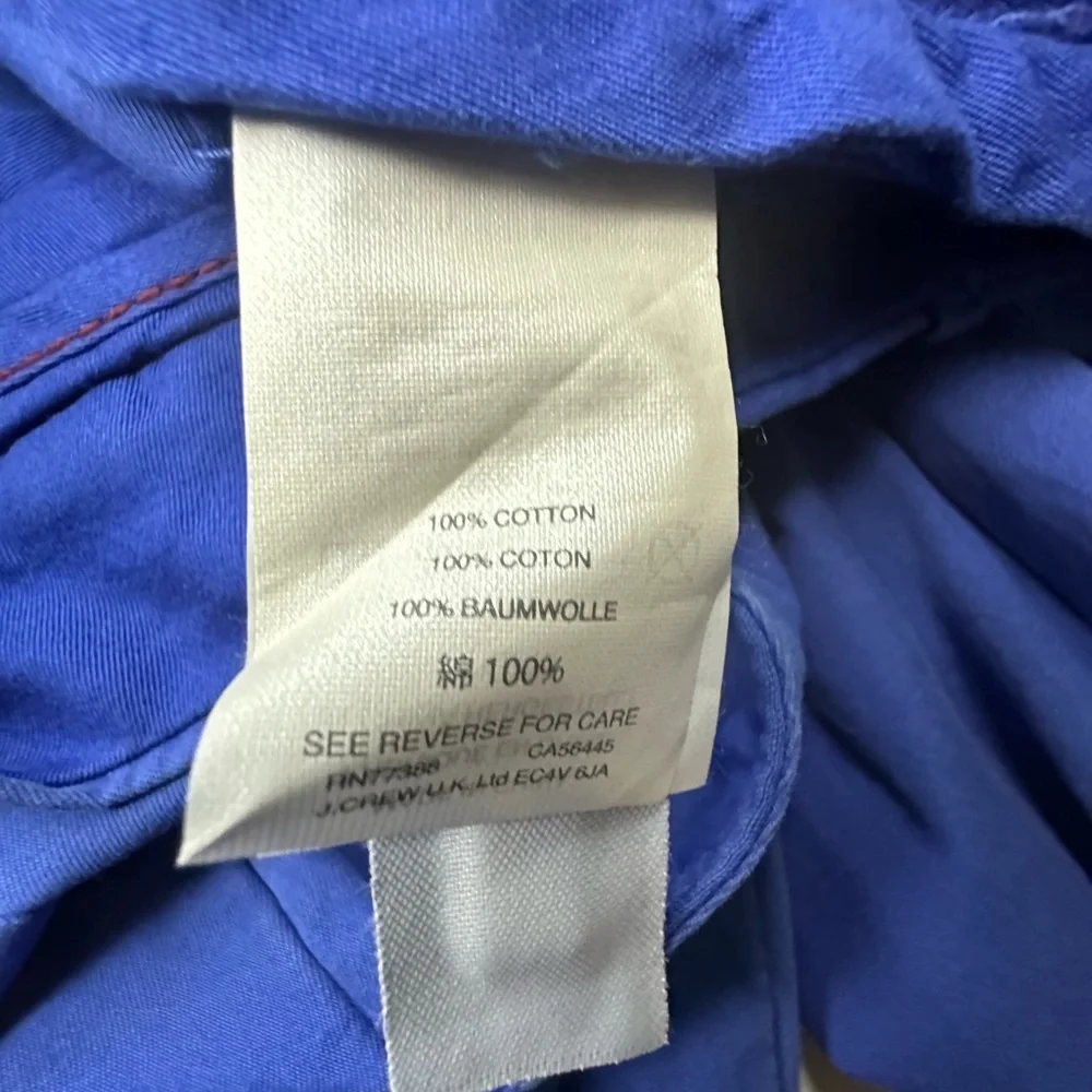 Men’s 100% cotton J Crew Cotton straight fit stretch Chinos